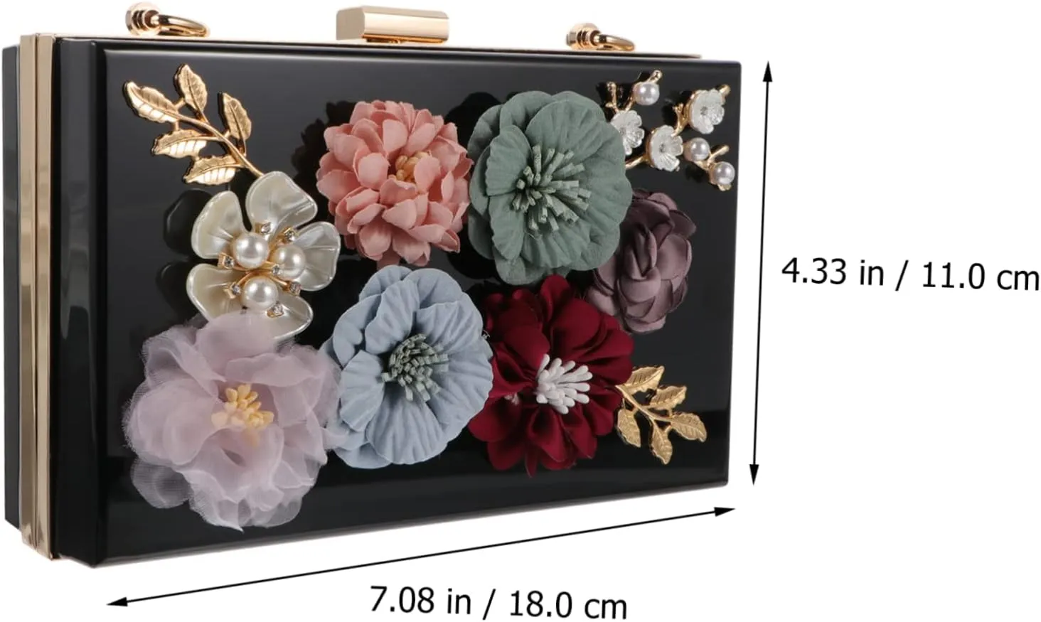 1pc Handbag Wedding Purse Bag Wedding Bag Women Shoulder Bag Floral Clutch Bag