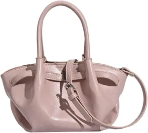 2025 Spring Summer Waxed Leather Hobo Bag, Women's Casual Crossbody Purse, Versatile Shoulder Tote for Work & Travel