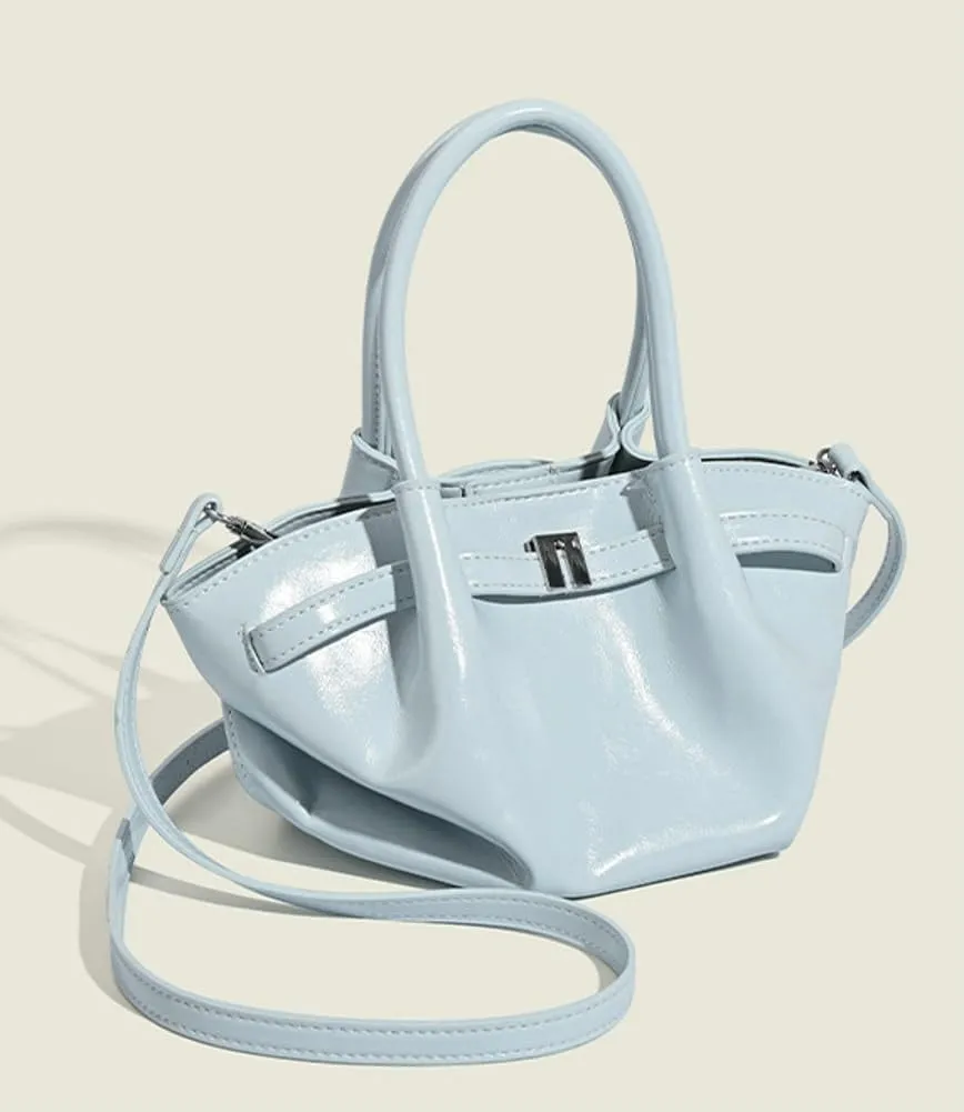 2025 Spring Summer Waxed Leather Hobo Bag, Women's Casual Crossbody Purse, Versatile Shoulder Tote for Work & Travel