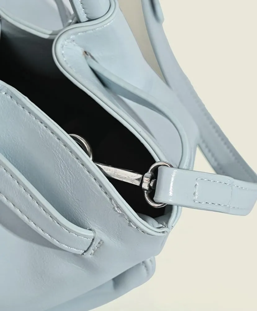 2025 Spring Summer Waxed Leather Hobo Bag, Women's Casual Crossbody Purse, Versatile Shoulder Tote for Work & Travel