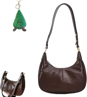 2025 Women's Designer Solid Color Hobo Shoulder Purse Bag - Versatile and Elegant Crescent Underarm Bag