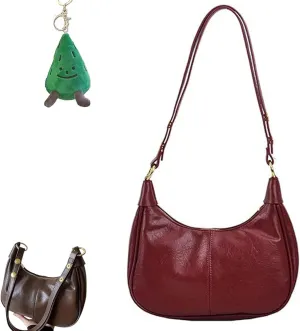 2025 Women's Designer Solid Color Hobo Shoulder Purse Bag - Versatile and Elegant Crescent Underarm Bag