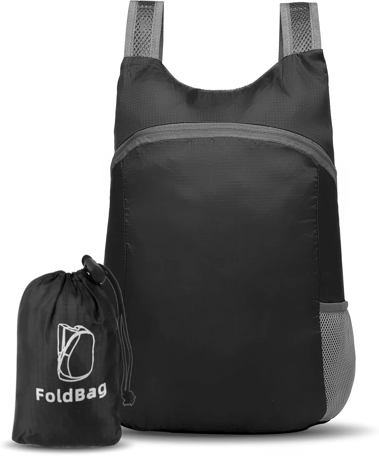 20L Ultra Hiking-Daypack Lightweight Foldable Travel Packable Backpack for Camping Cycling Outdoor,black
