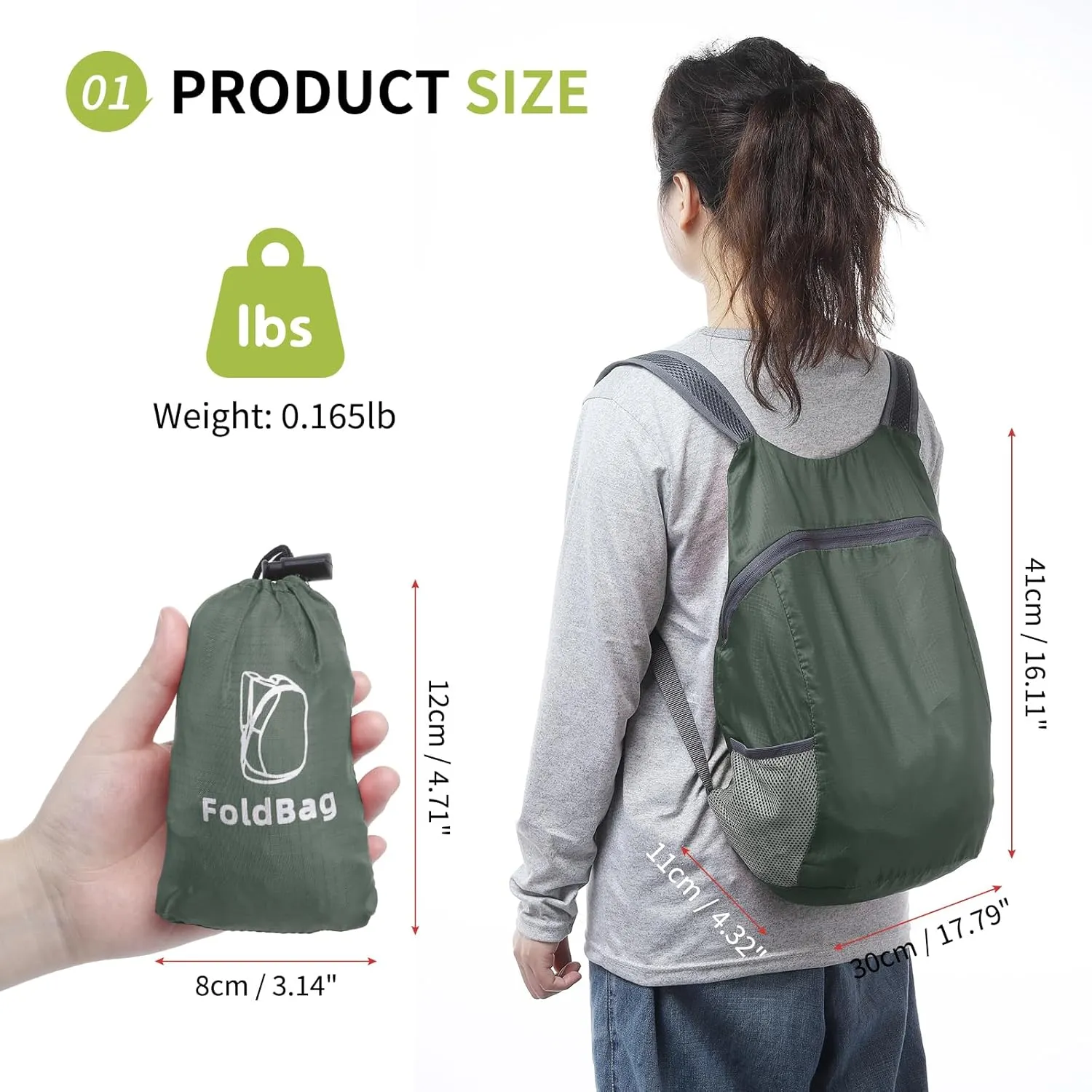 20L Ultra Hiking-Daypack Lightweight Foldable Travel Packable Backpack for Camping Cycling Outdoor,grey