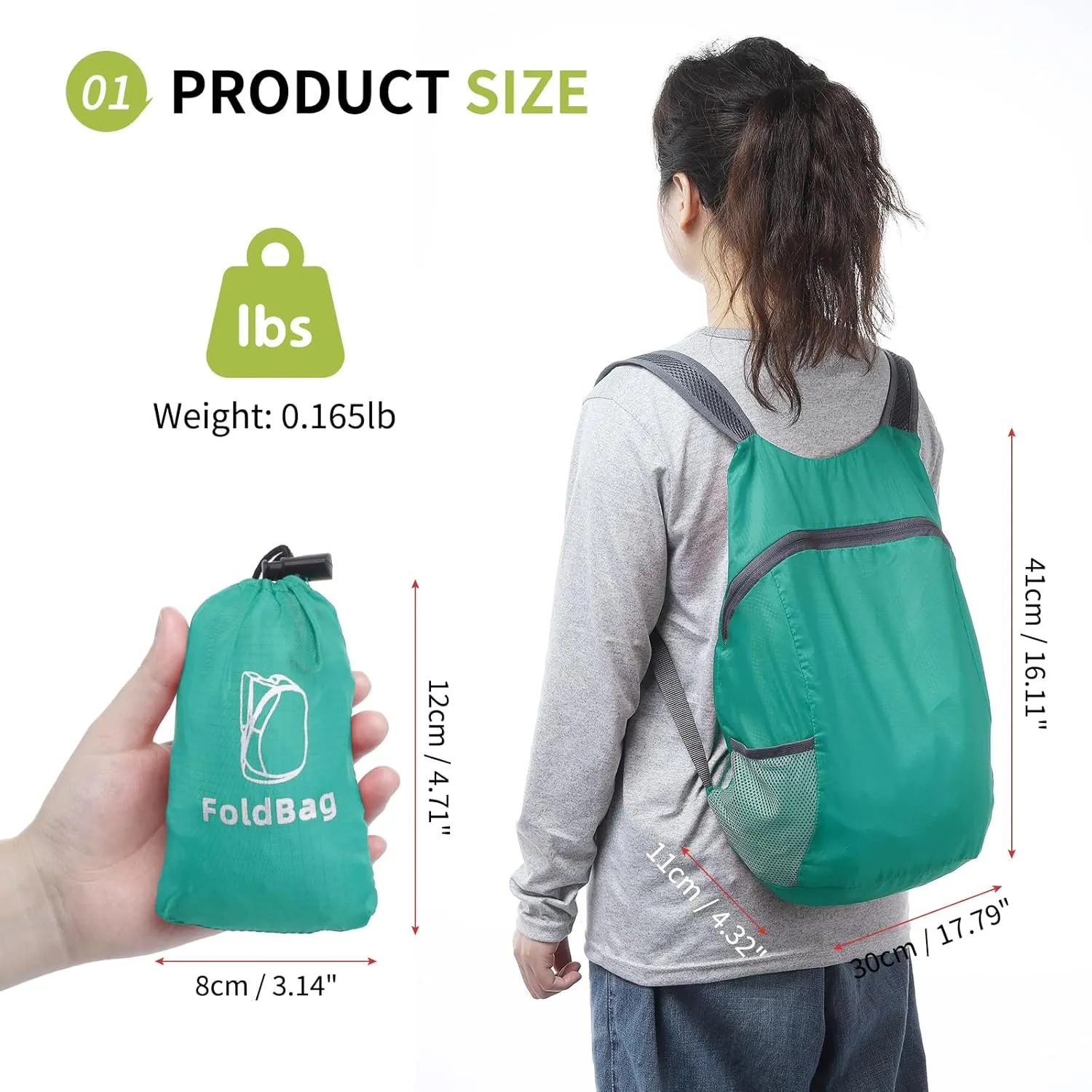 20L Ultra Hiking-Daypack Lightweight Foldable Travel Packable Backpack for Camping Cycling Outdoor,Lake Blue