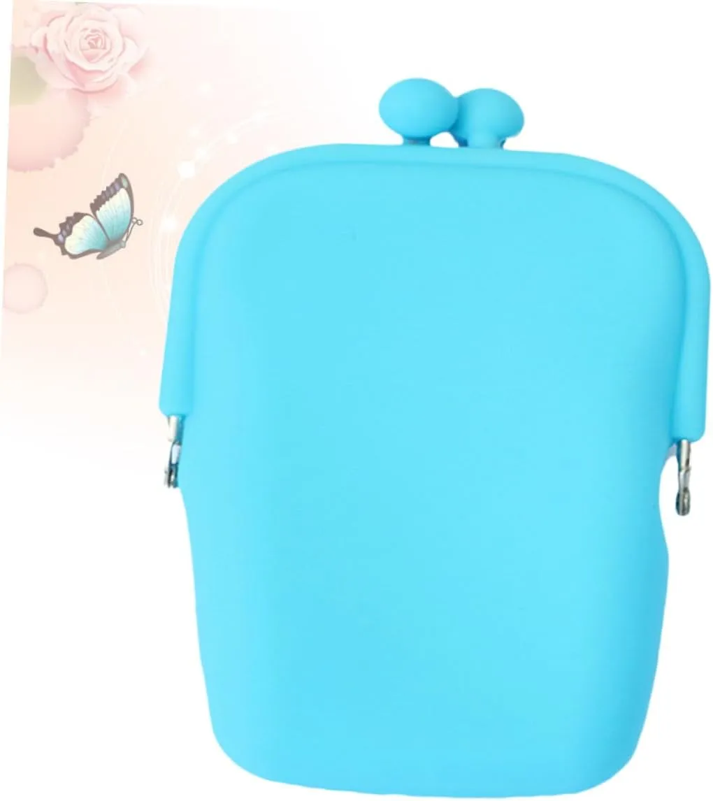 2pcs Data Line Storage Pouch Card Small Stand Coin Purse Silicone Travel Wallet Toiletry Bags for Traveling Purses Bag Travel Makeup Bags Rubber Mobile Phone Bag Mini Girl