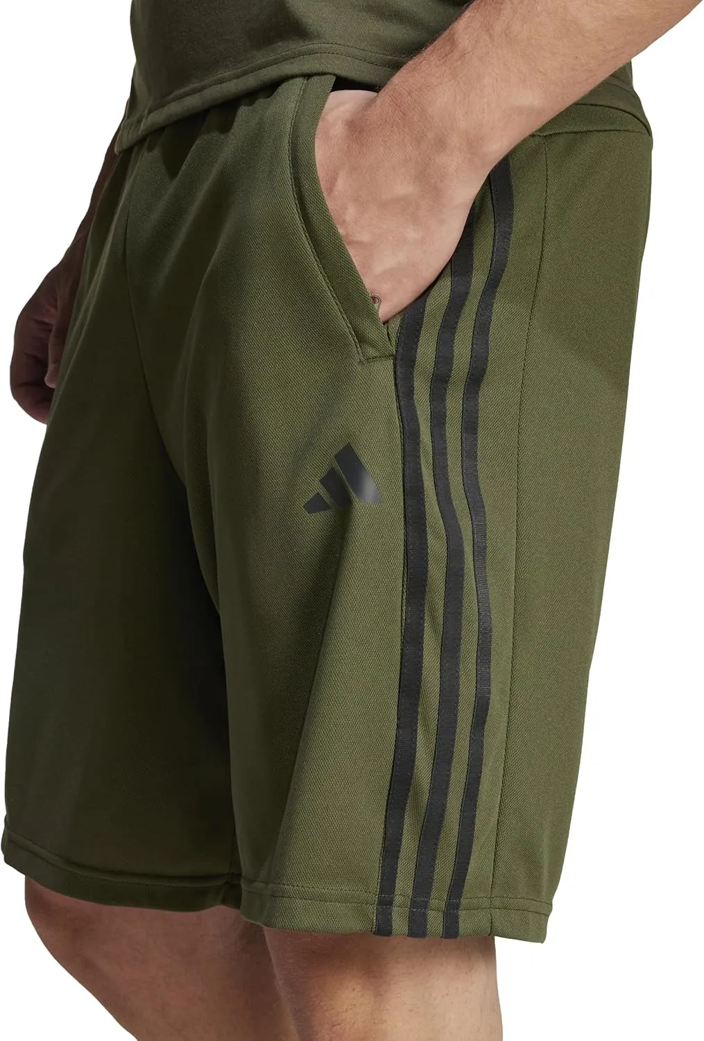 adidas Men's Train Essentials Piqu 3-Stripes Shorts