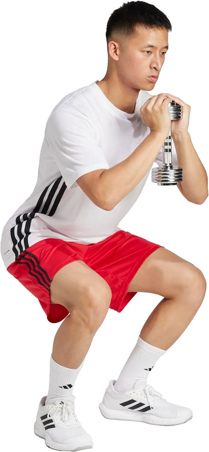 adidas Men's Train Essentials Piqu 3-Stripes Shorts