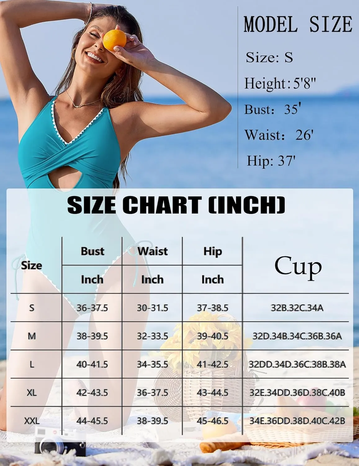 AI'MAGE Women One Piece Swimsuit 2025 Tummy Control Cutout Bathing Suit Wrap Tie Back Swimwear Shell Stitched