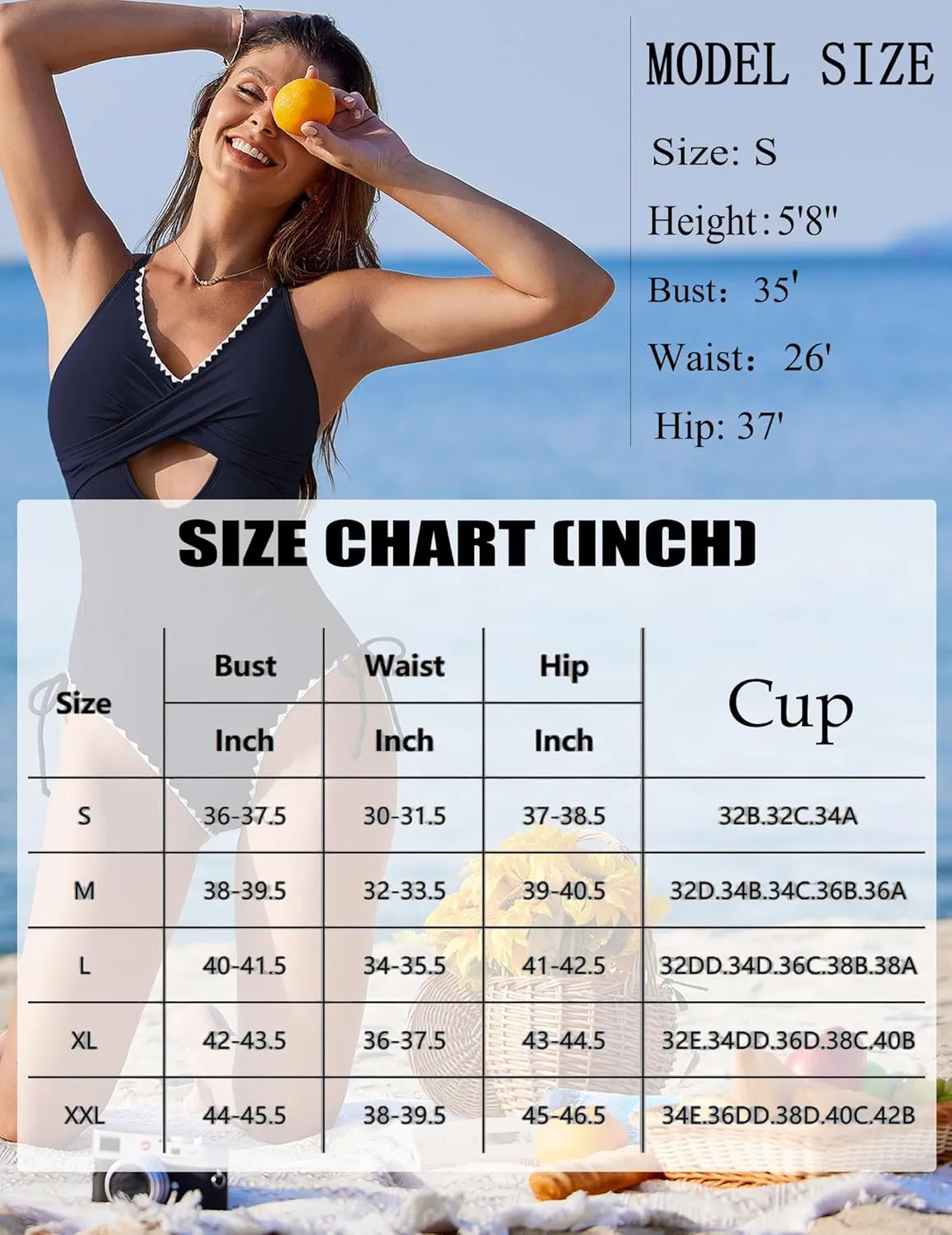 AI'MAGE Women One Piece Swimsuit 2025 Tummy Control Cutout Bathing Suit Wrap Tie Back Swimwear Shell Stitched