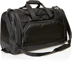 Amazon Basics Medium Lightweight Durable Sports Duffel Gym and Overnight Travel Bag - Black