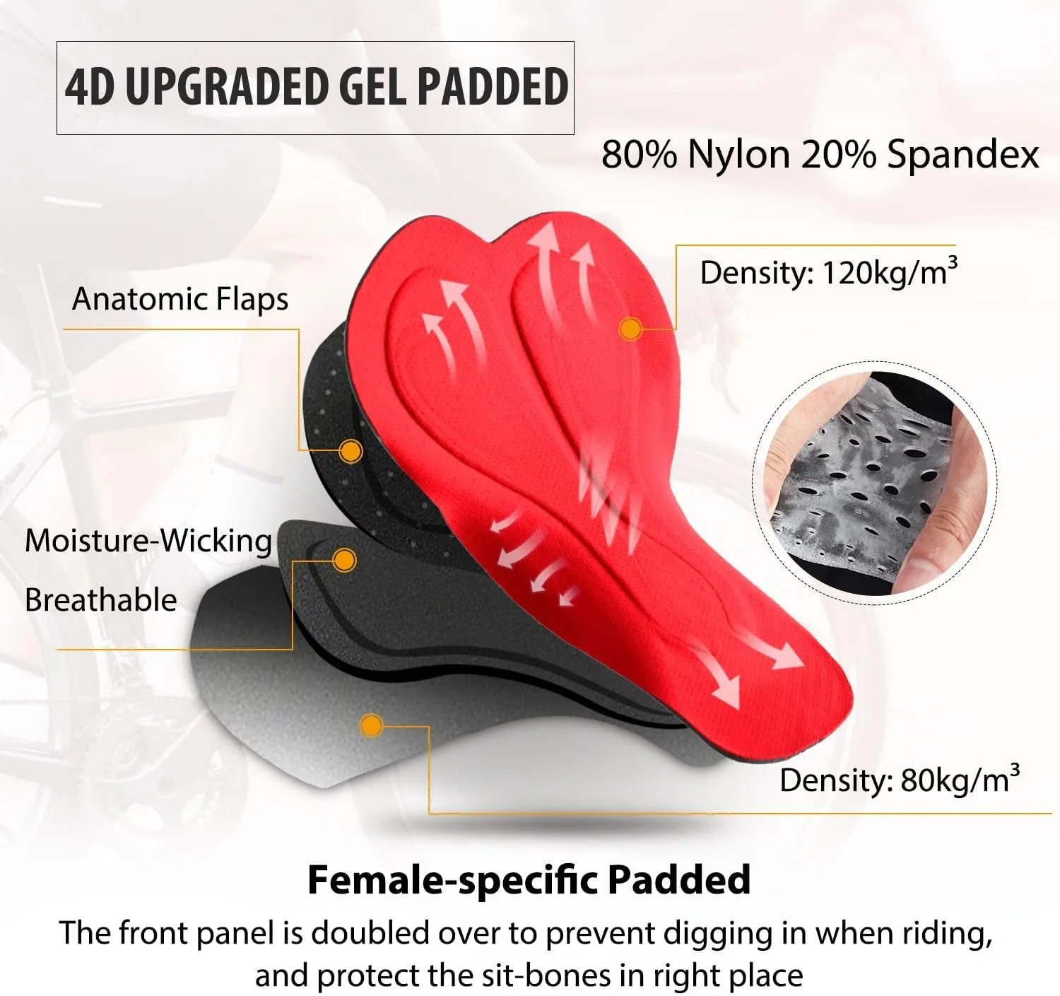 baleaf 4D Padded Bike Shorts Women Cycling Underwear Gel Padding Pockets