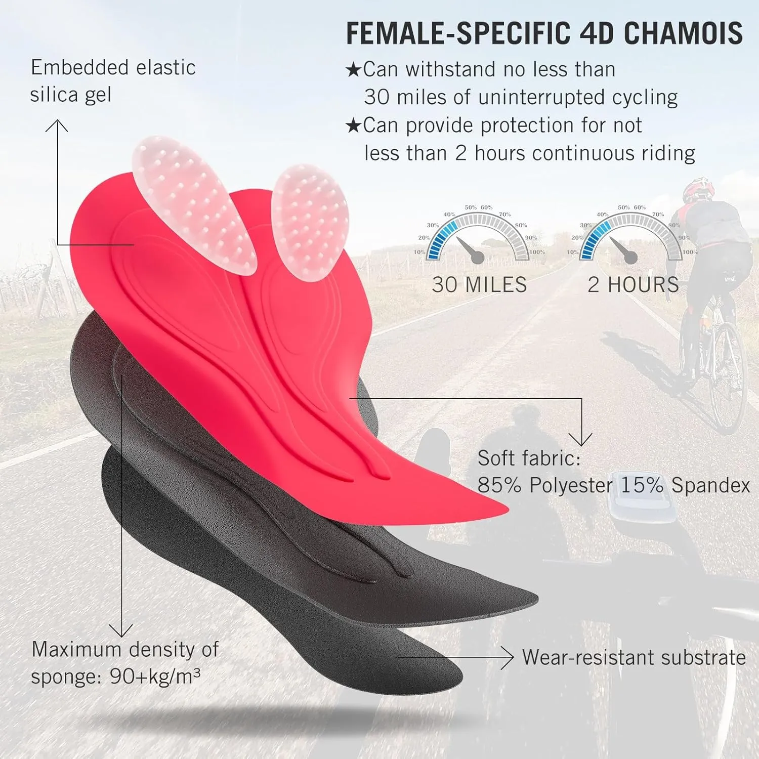 baleaf 4D Padded Bike Shorts Women Cycling Underwear Gel Padding Pockets