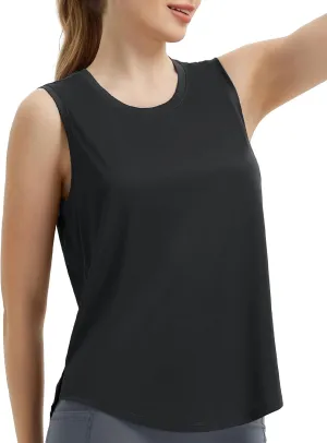 baleaf Women's Sleeveless Workout Tank Tops Loose Running Athletic Top Racerback Tennis Exercise Yoga Flowy Shirts