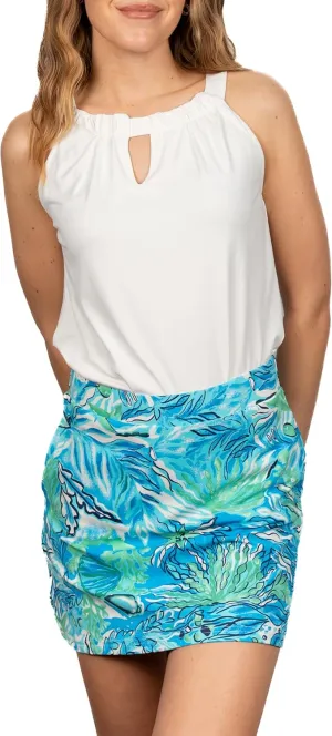 Banana Boat Skort All Over Print Nylon/Spandex UPF 50 