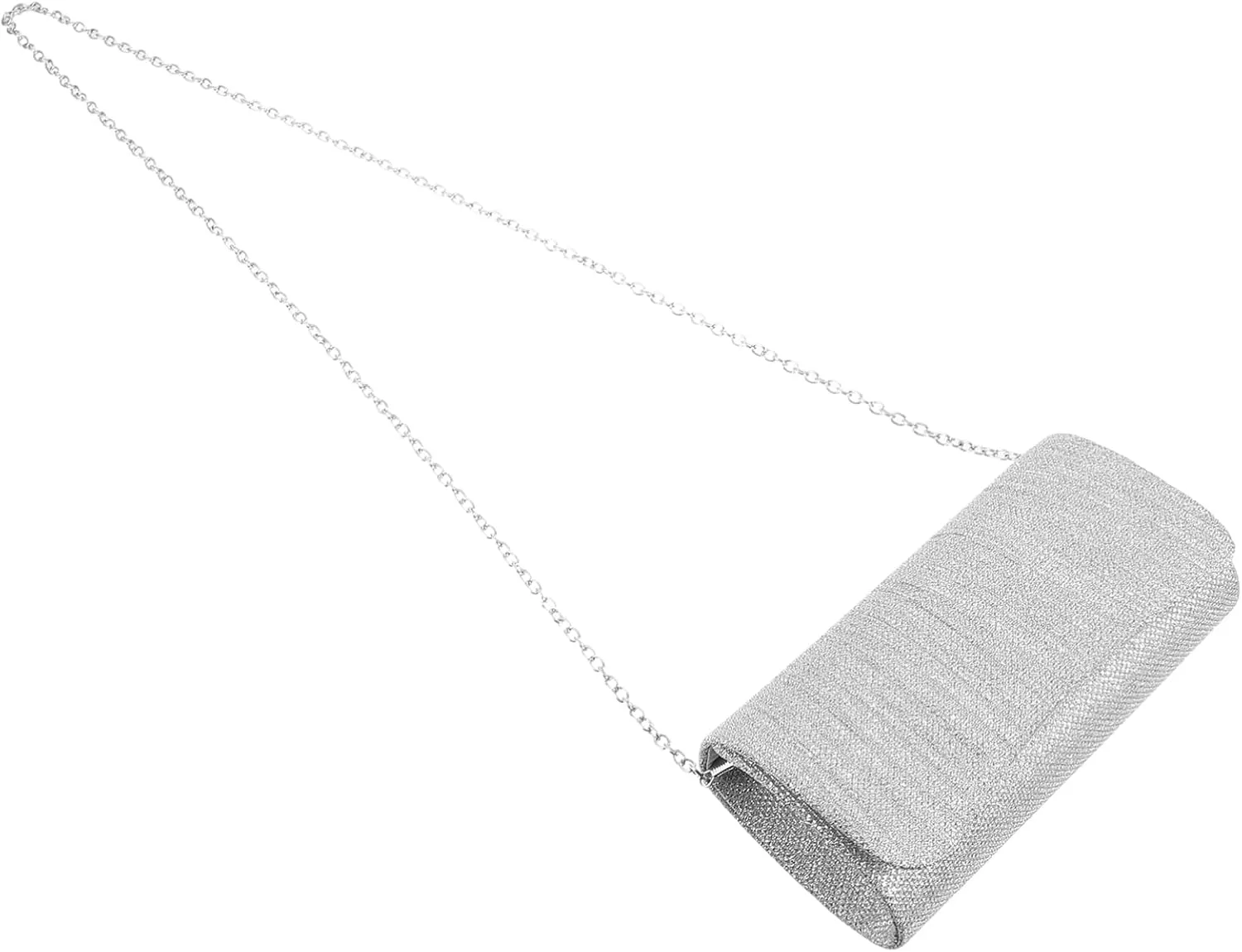 BESTYASH Shiny Pleated Clutch Purse Chain Shoulder Bag for Women Dress Purse for Weddings Evening Bag Party Handbag