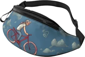 Bikes Bicycle Cycling Fanny Pack for Men Women Fashion Waist Packs Travel Crossbody Bag With Adjustable Strap Everywhere Belt Bag Waterproof Chest Bags Cycling Bum Bag Wallet