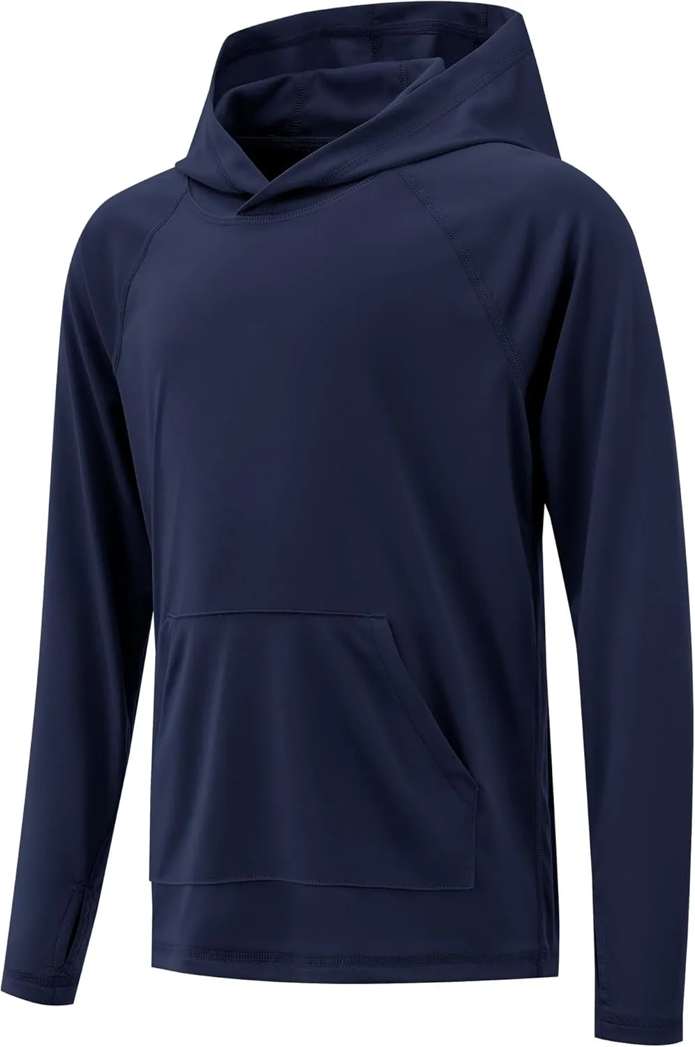 Boys Rash Guard Long Sleeve Hoodie Swim Shirt with Pocket Youth Kids UPF 50  Sun Protection Fishing Shirts Thumb Hole