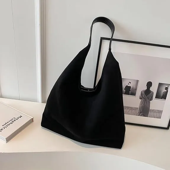 Brown Suede Hobo Tote Bag for Women, Adults, Versatile, Everyday Use