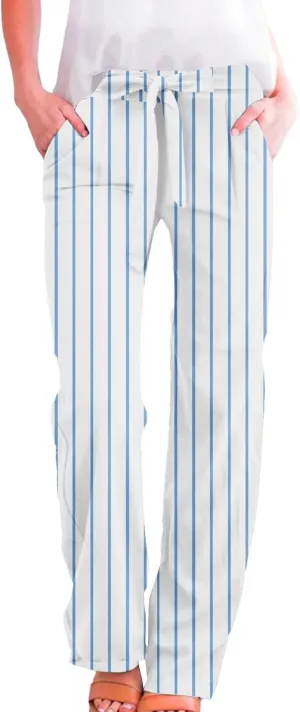 Cargo Japanese Pants for Women Cotton Linen Wide Leg Pants Casual Summer Boho Baggy Lantern Trouser with Pockets