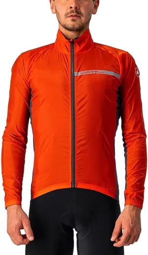 CASTELLI Men's Squadra Stretch Jacket, Windproof Zip Up Shell for Road Cycling