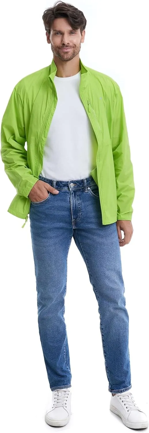 clothin Mens Lightweight Windbreaker Packable Jacket Water Resistant for Hiking Outdoor Cycling