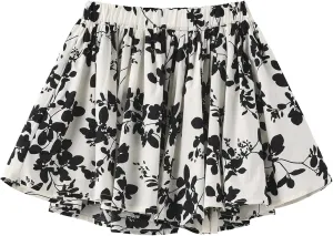 Colorful Childhood Girls Flowy Shorts with Pockets Toddler Wide-Leg Floral Skorts Skirt Kids Casual Pleated Summer Short