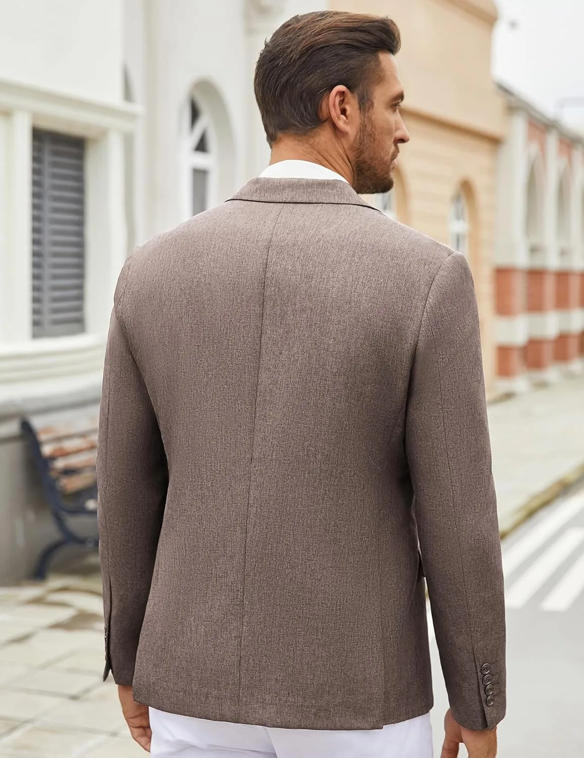 COOFANDY Men's Casual Blazer Lightweight Unlined Sport Coat Regular Fit Two Button Suit Jacket