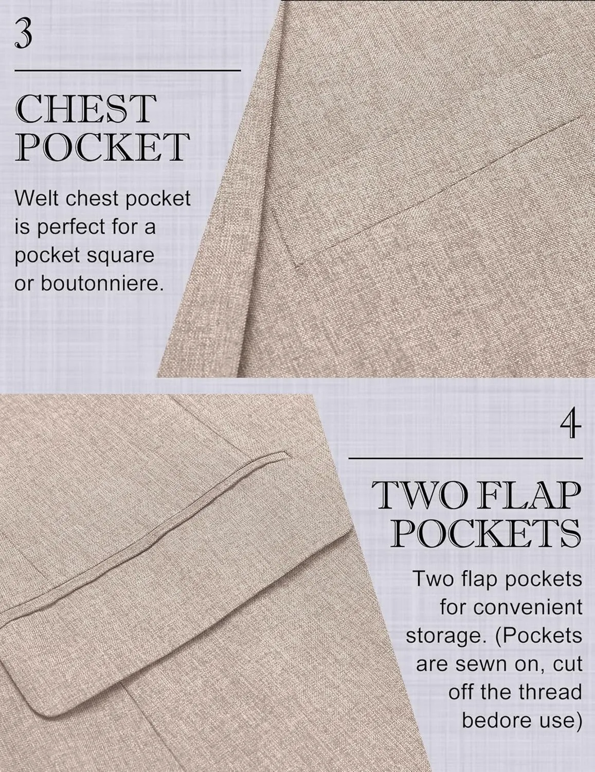 COOFANDY Men's Casual Blazer Lightweight Unlined Sport Coat Regular Fit Two Button Suit Jacket