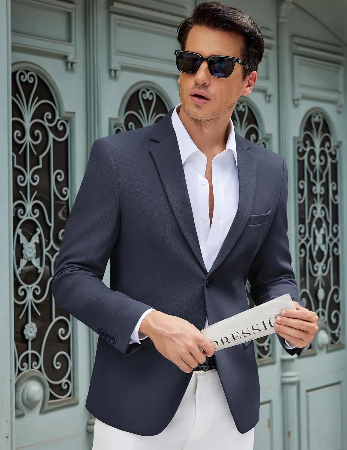COOFANDY Men's Casual Blazer Slim Fit Lightweight Sport Coat Two Button Suit Jacket