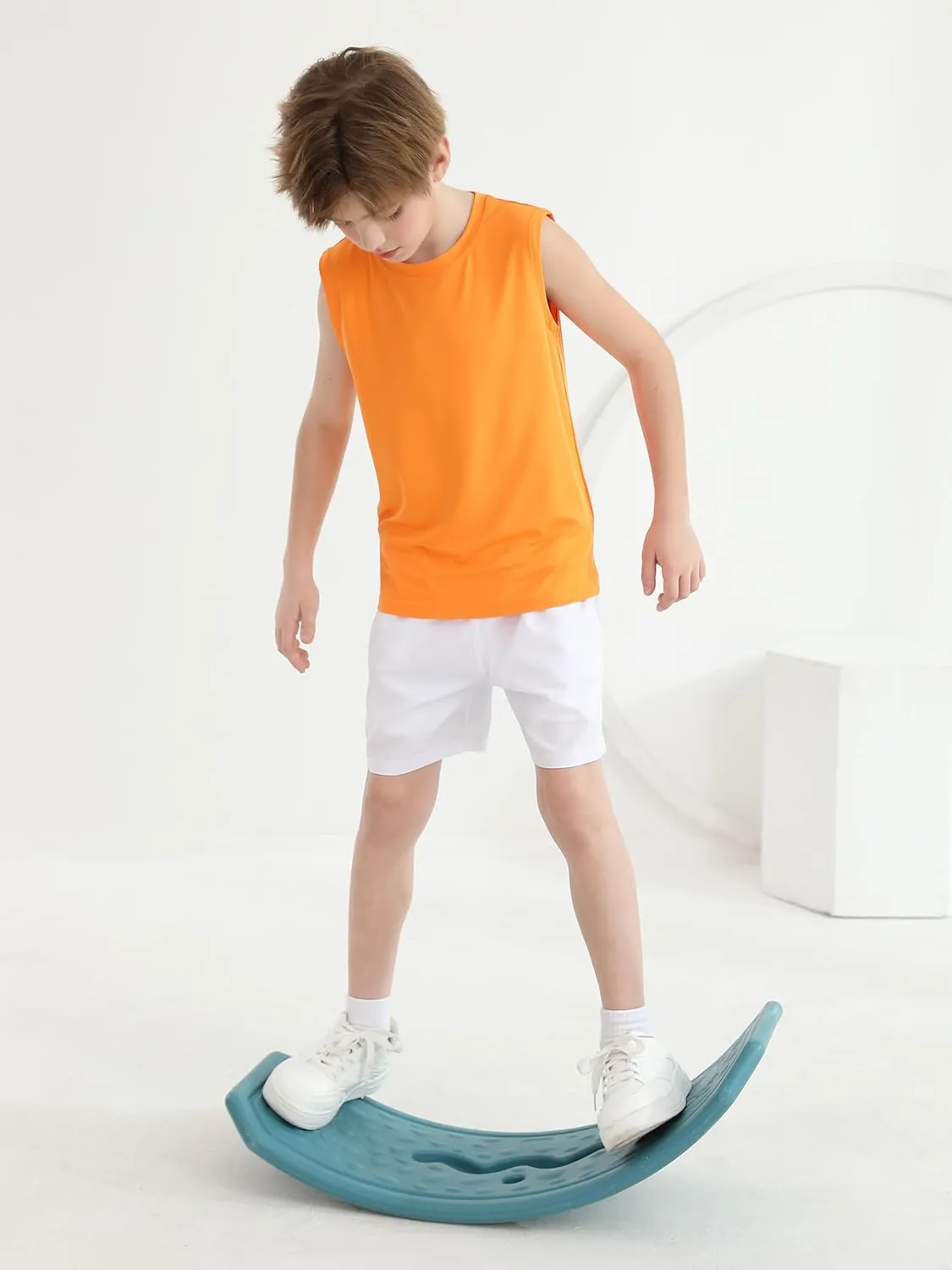Cooraby 5 Pack Boys Dry-Fit Active Athletic Performance Tank Top Sleeveless Undershirt Cool Quick Dry Training Workout Shirts