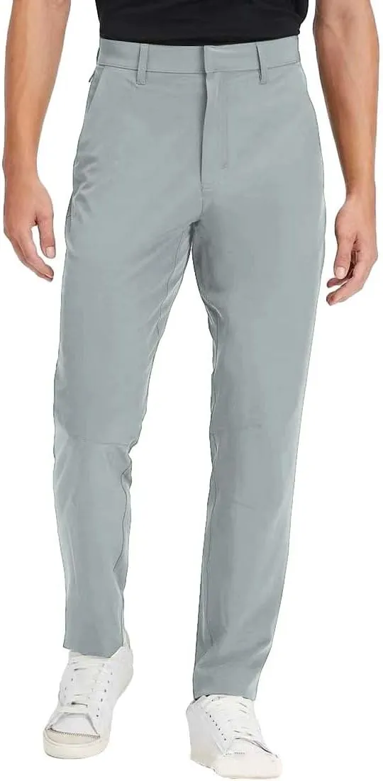 CRNTCEM Summer Golf Pants for Men Straight Leg Business Casual Hiking Travel Pants Tapered Leg Flat Front Formal Dress Pants