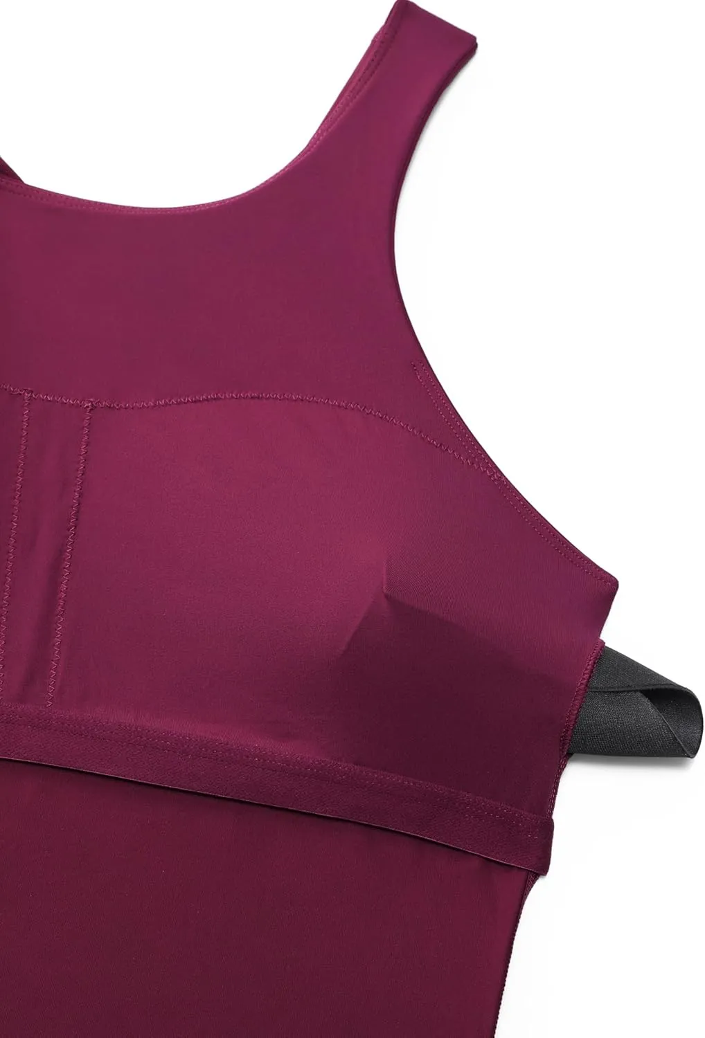 CRZ YOGA Racerback Tankini Tops for Women High Neck Modest Bathing Swim Suits Sporty Tank Only No Bottom