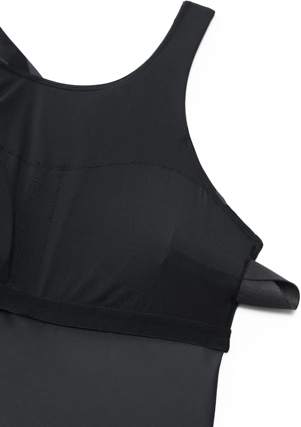 CRZ YOGA Racerback Tankini Tops for Women High Neck Modest Bathing Swim Suits Sporty Tank Only No Bottom