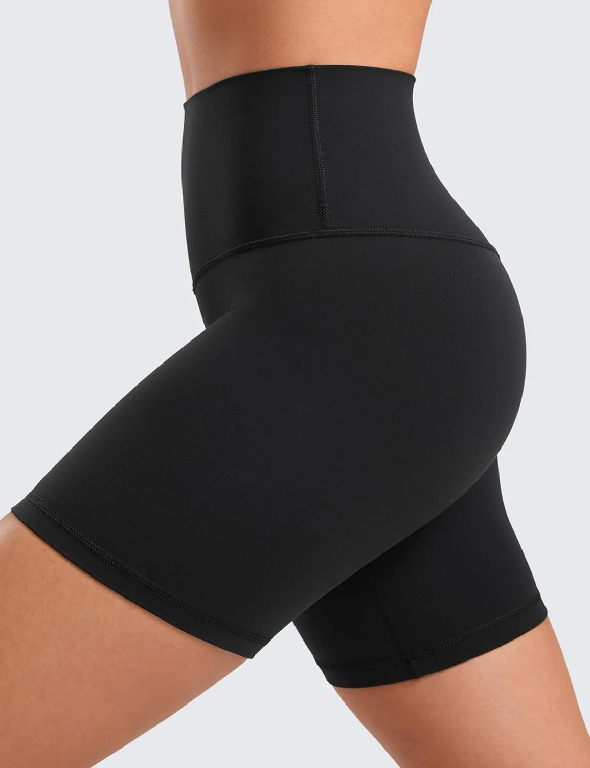 CRZ YOGA Womens ButterLuxe Biker Shorts 6 Inches - High Waisted Workout Running Volleyball Spandex Yoga