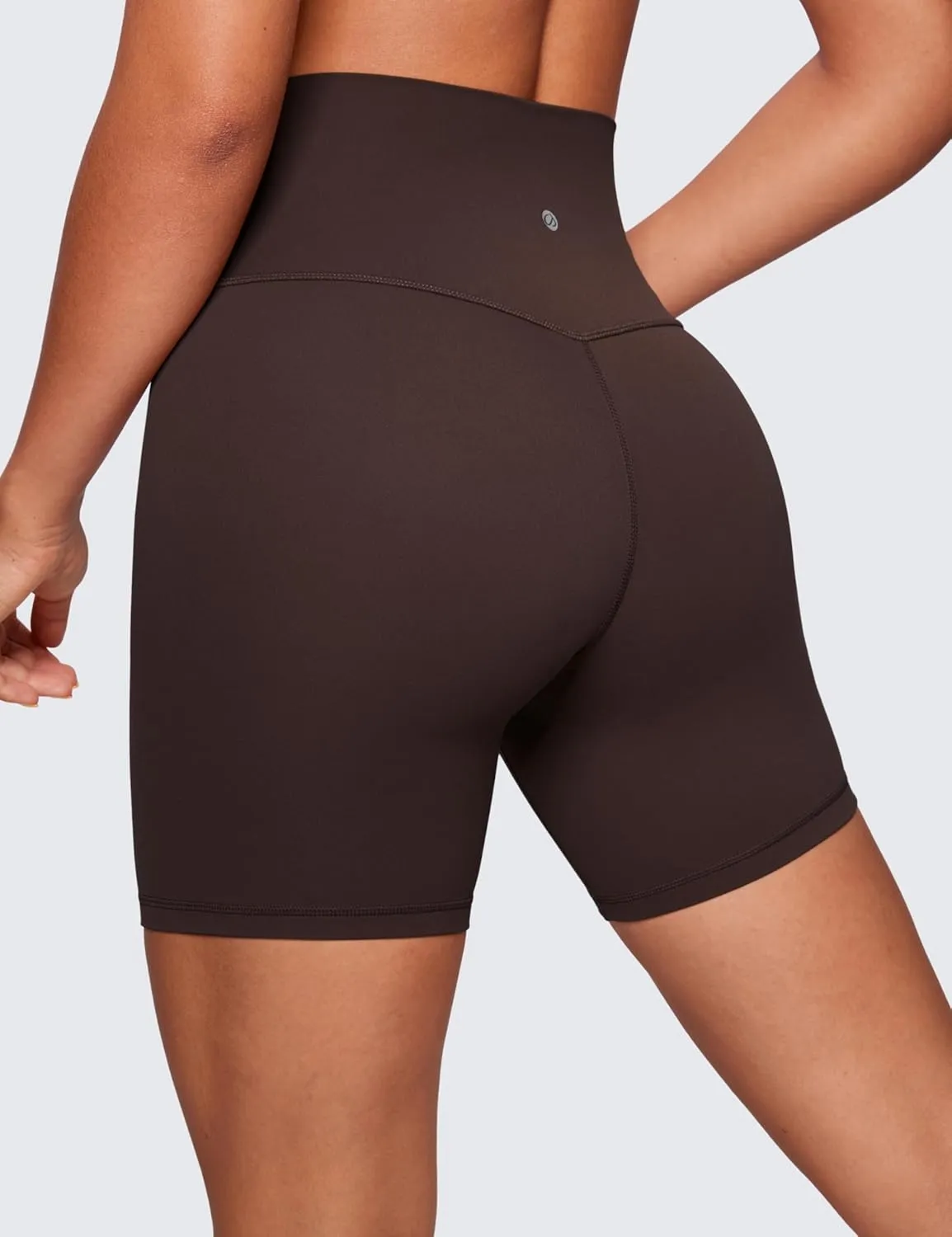 CRZ YOGA Womens ButterLuxe Biker Shorts 6 Inches - High Waisted Workout Running Volleyball Spandex Yoga