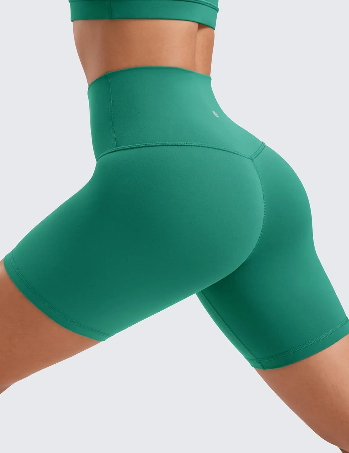 CRZ YOGA Womens ButterLuxe Biker Shorts 6 Inches - High Waisted Workout Running Volleyball Spandex Yoga