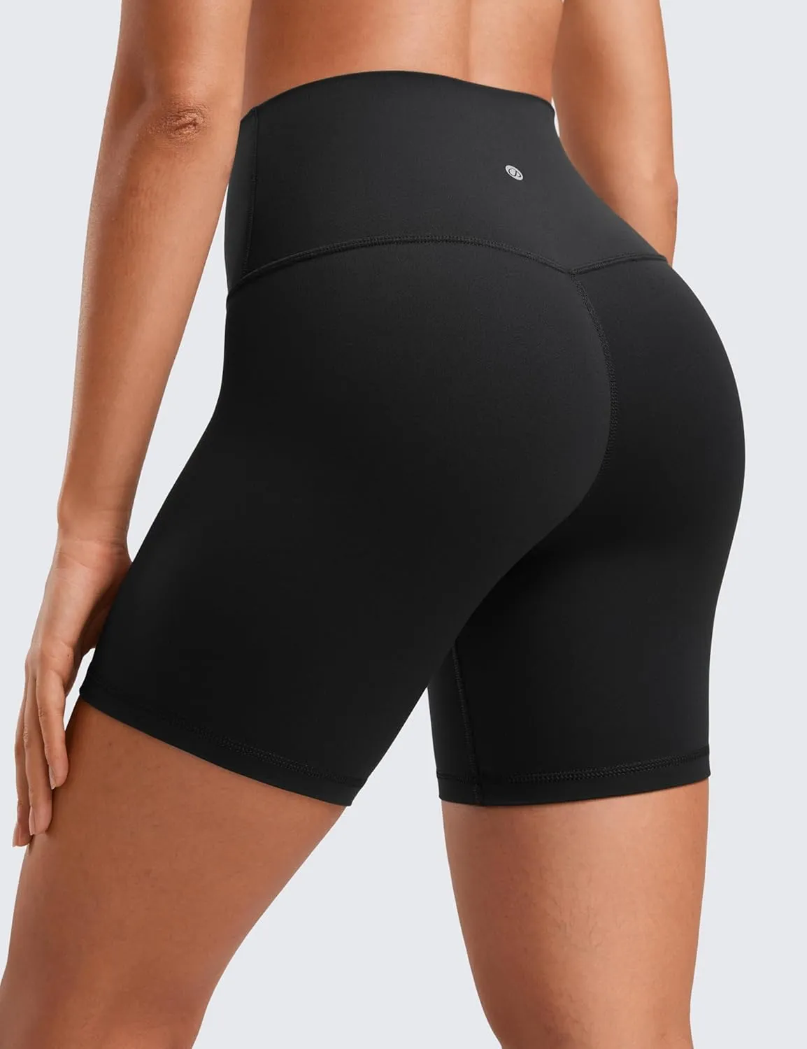 CRZ YOGA Womens ButterLuxe Biker Shorts 6 Inches - High Waisted Workout Running Volleyball Spandex Yoga