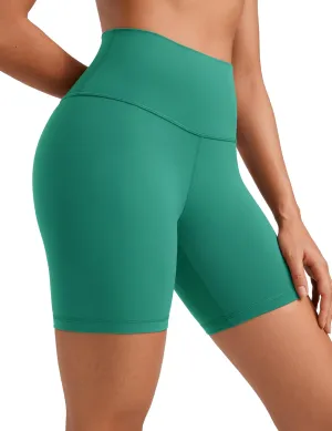 CRZ YOGA Womens ButterLuxe Biker Shorts 6 Inches - High Waisted Workout Running Volleyball Spandex Yoga
