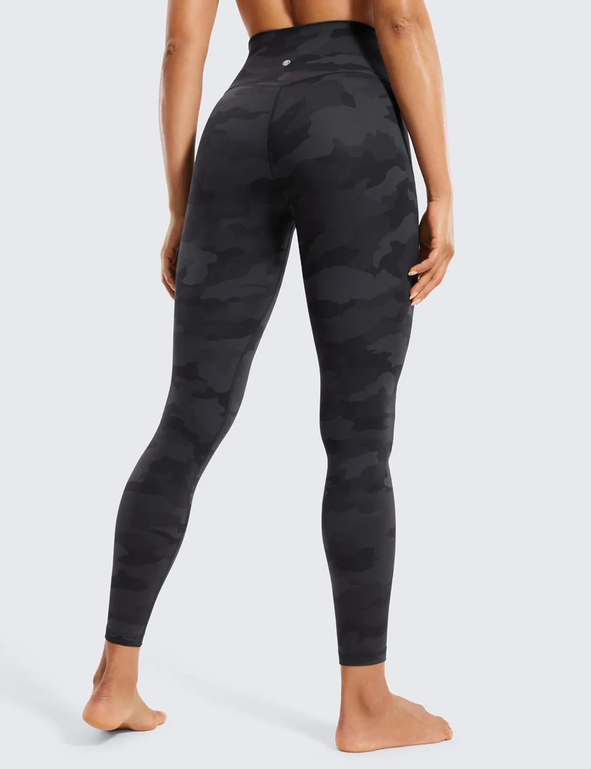 CRZ YOGA Womens Butterluxe Cross Waist Workout Leggings 25 Inches - V Crossover High Waisted Gym Yoga