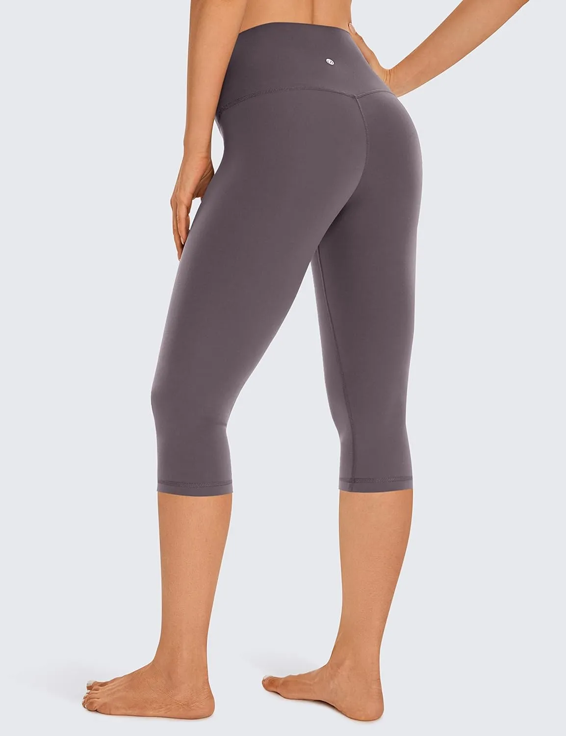 CRZ YOGA Womens Butterluxe High Waisted Capris Workout Leggings 17 Inches - Lounge Buttery Soft Yoga Pants