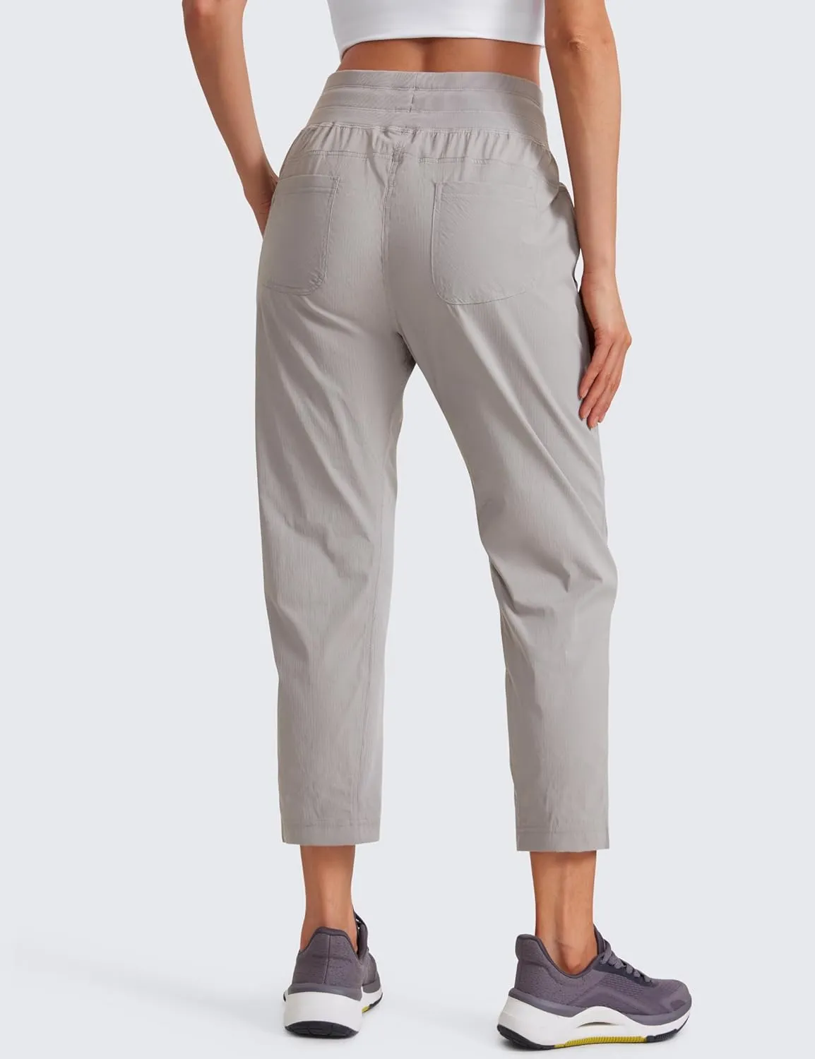 CRZ YOGA Womens Casual 7/8 Pants 25"- Lightweight Workout Outdoor Athletic Track Travel Lounge Joggers Pockets