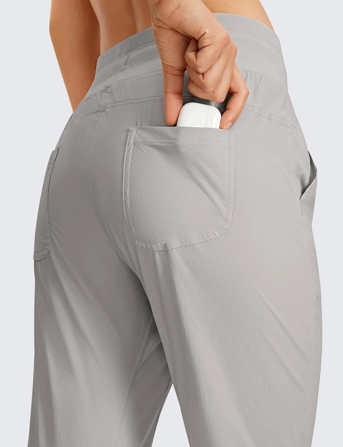 CRZ YOGA Womens Casual 7/8 Pants 25"- Lightweight Workout Outdoor Athletic Track Travel Lounge Joggers Pockets