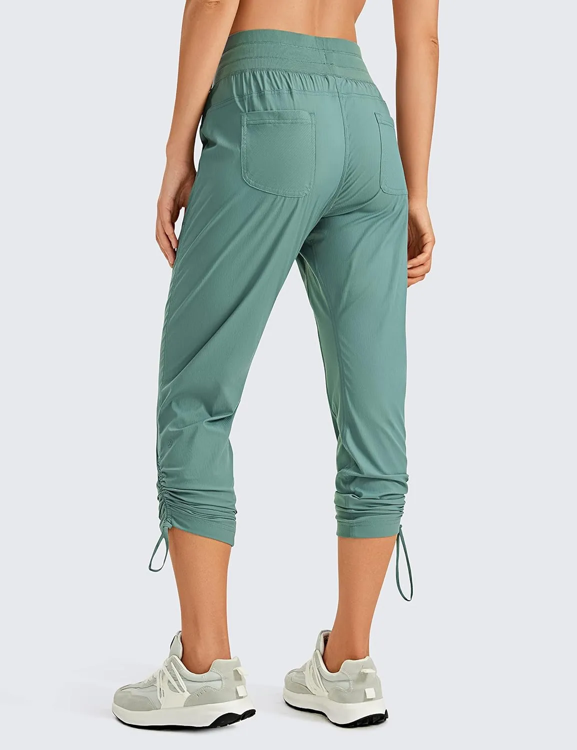 CRZ YOGA Womens Casual 7/8 Pants 25"- Lightweight Workout Outdoor Athletic Track Travel Lounge Joggers Pockets