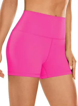 CRZ YOGA Women's Naked Feeling Biker Shorts - 3 Inches High Waisted Yoga Workout Running Spandex