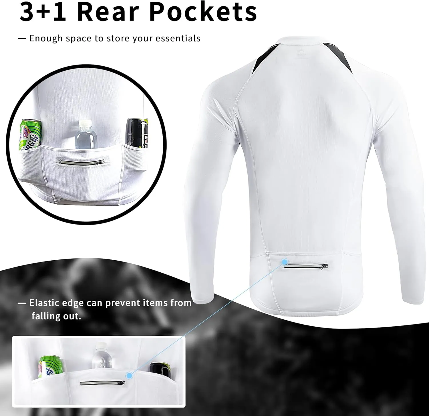 Cycling Bike Jersey for Men Short and Long Sleeve Bike Bicycle Shirts Biking Clothing Breathable Quick-Dry Shirt with Pockets