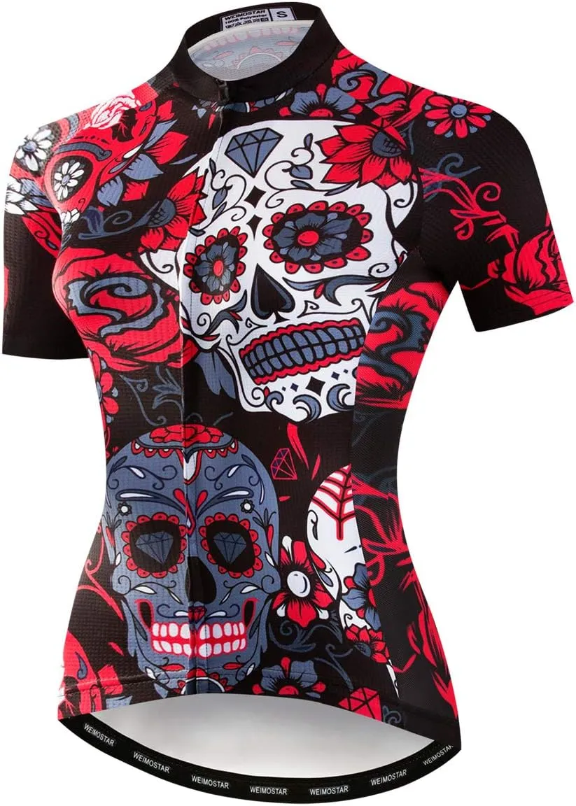 Cycling Jerseys Women,Mountain Bicycle Clothes Summer Cycling Tops Short Sleeve Riding Bike Shirts MTB Jersey Quick Dry