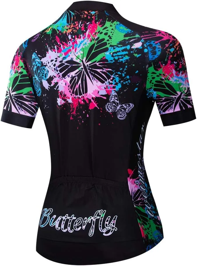 Cycling Jerseys Women,Mountain Bicycle Clothes Summer Cycling Tops Short Sleeve Riding Bike Shirts MTB Jersey Quick Dry
