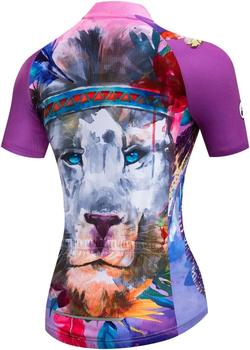 Cycling Jerseys Women,Mountain Bicycle Clothes Summer Cycling Tops Short Sleeve Riding Bike Shirts MTB Jersey Quick Dry