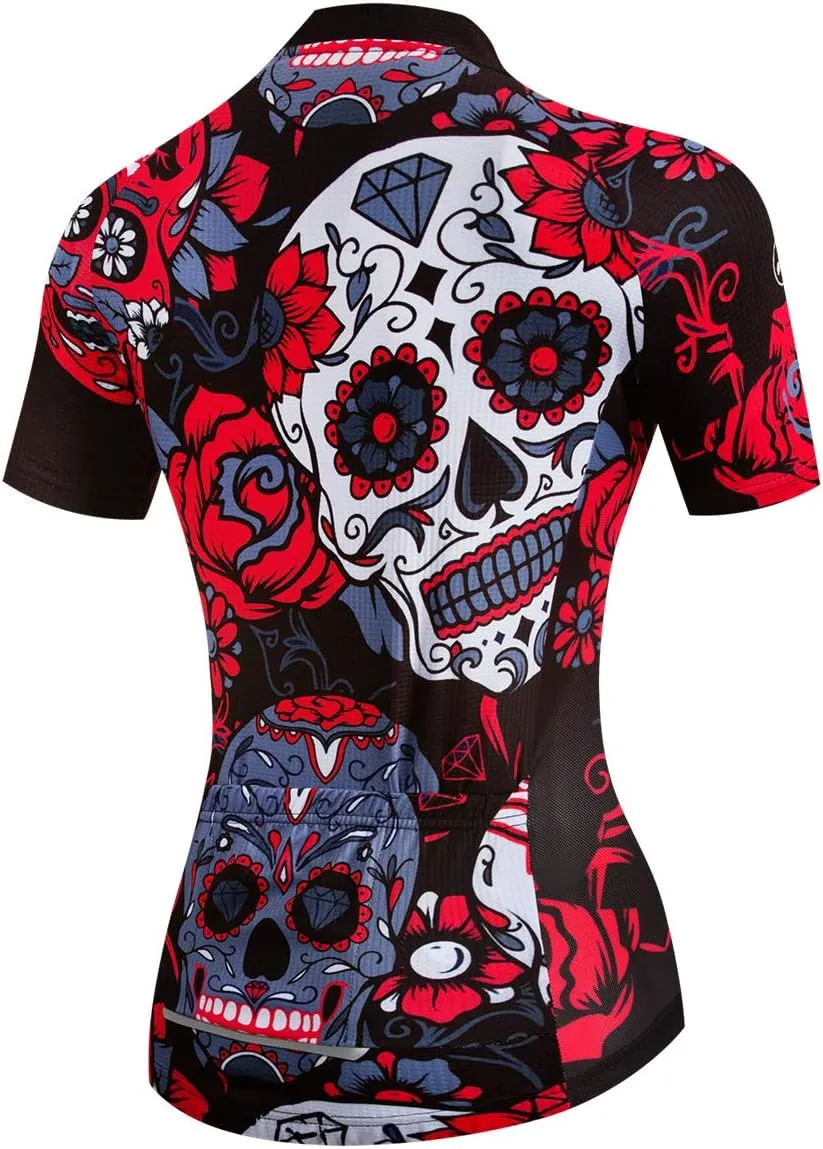 Cycling Jerseys Women,Mountain Bicycle Clothes Summer Cycling Tops Short Sleeve Riding Bike Shirts MTB Jersey Quick Dry